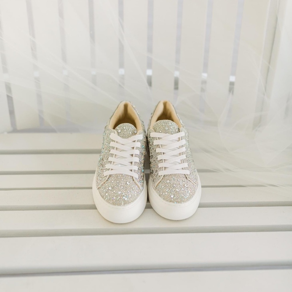 Betsey Johnson Rhinestone Sneakers - size 7